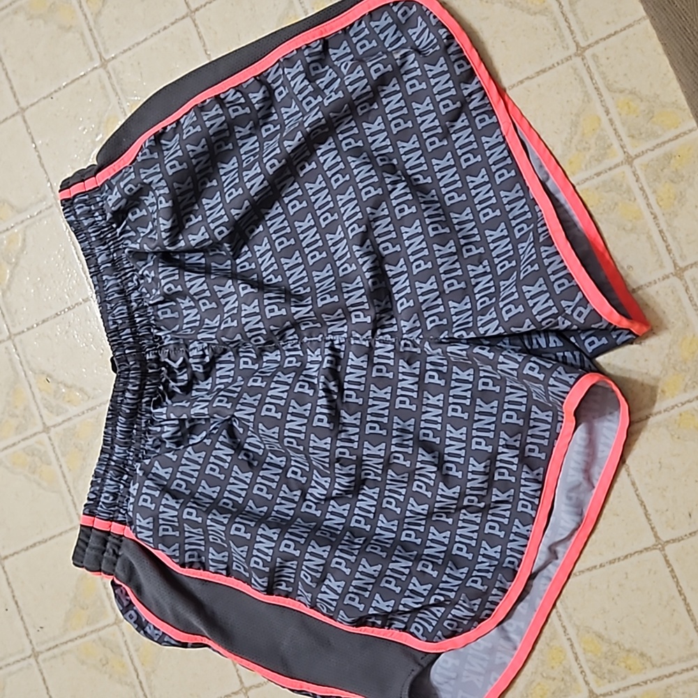 Pink running shorts